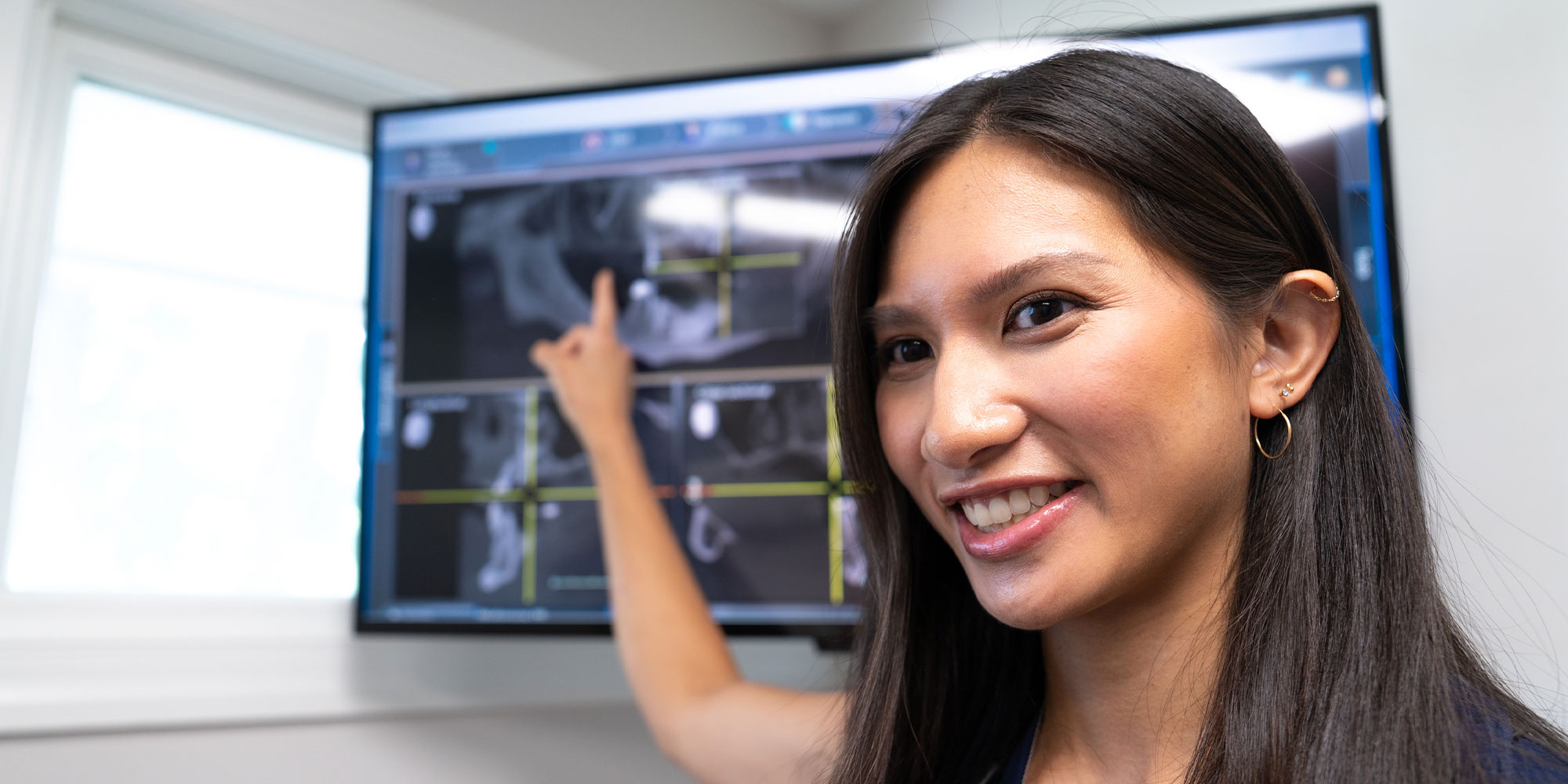Doctor going over Patient dental x-ray