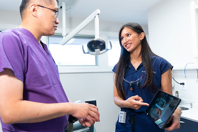 Doctors talking about a Patient's x-ray