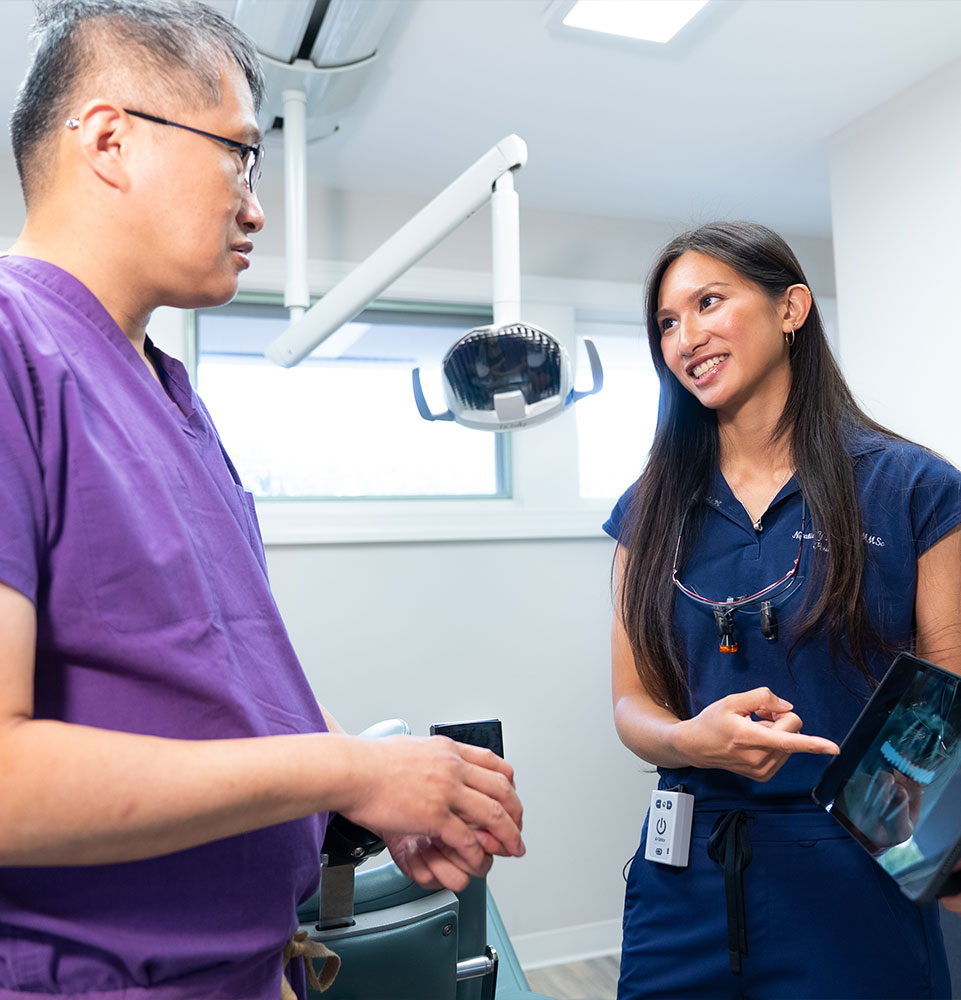 Doctors consulting with each other