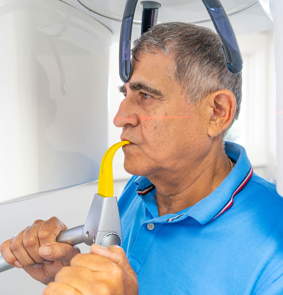 Patient Taking a dental x-ray